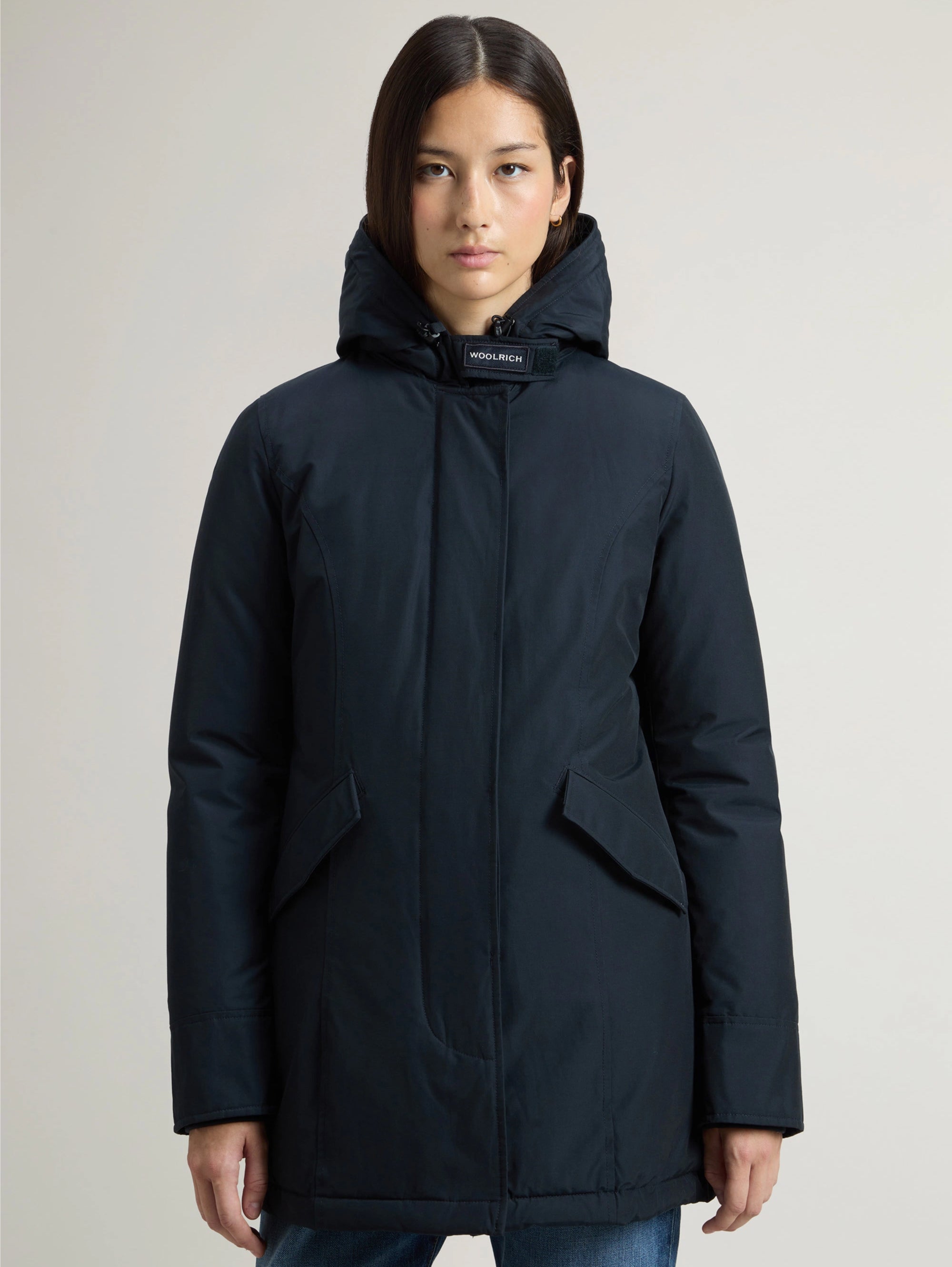 Arctic Parka with Hood in Raccoon Blue