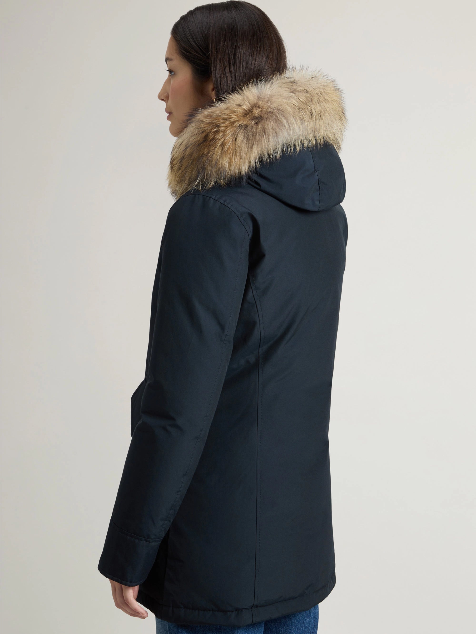 Arctic Parka with Hood in Raccoon Blue