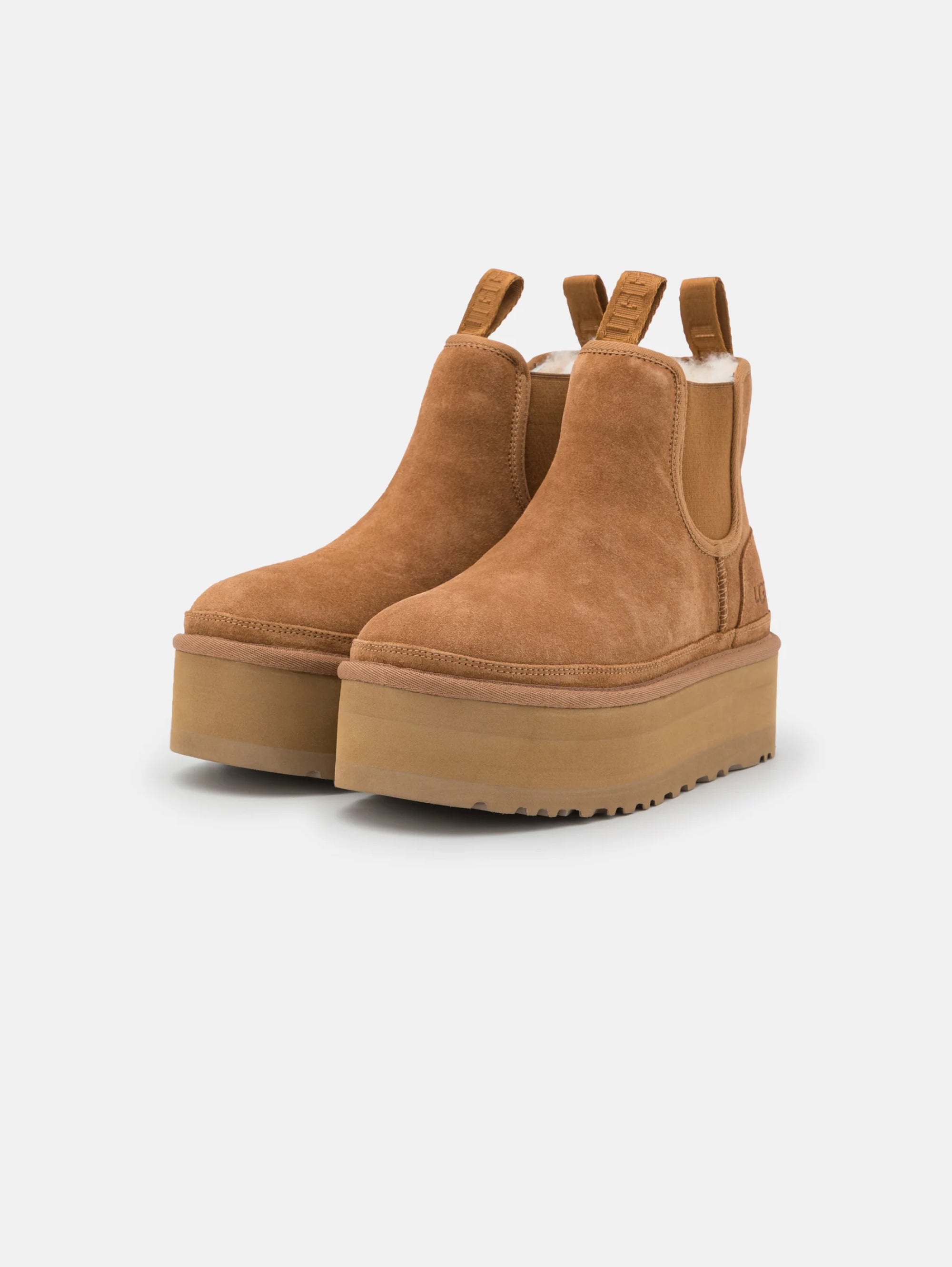 Chestnut Platform Chelsea Boots