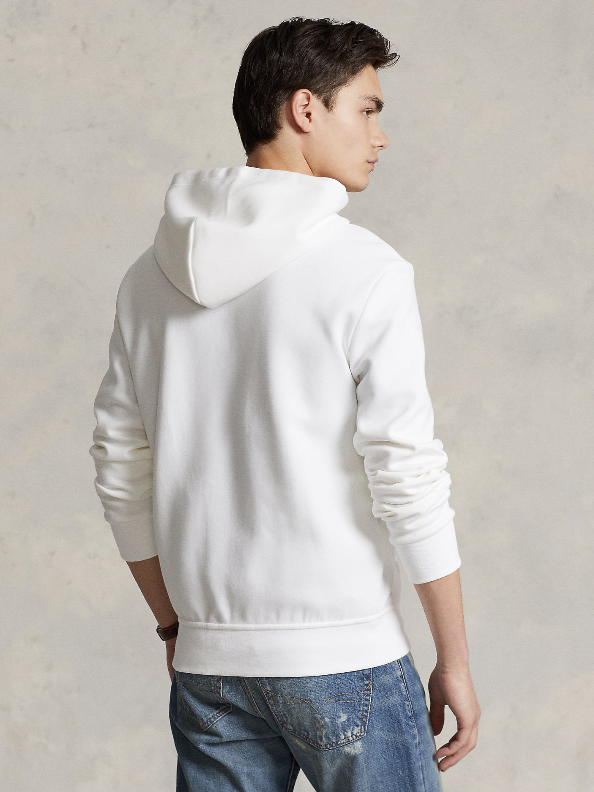 White Double Knit Hoodie and Zip