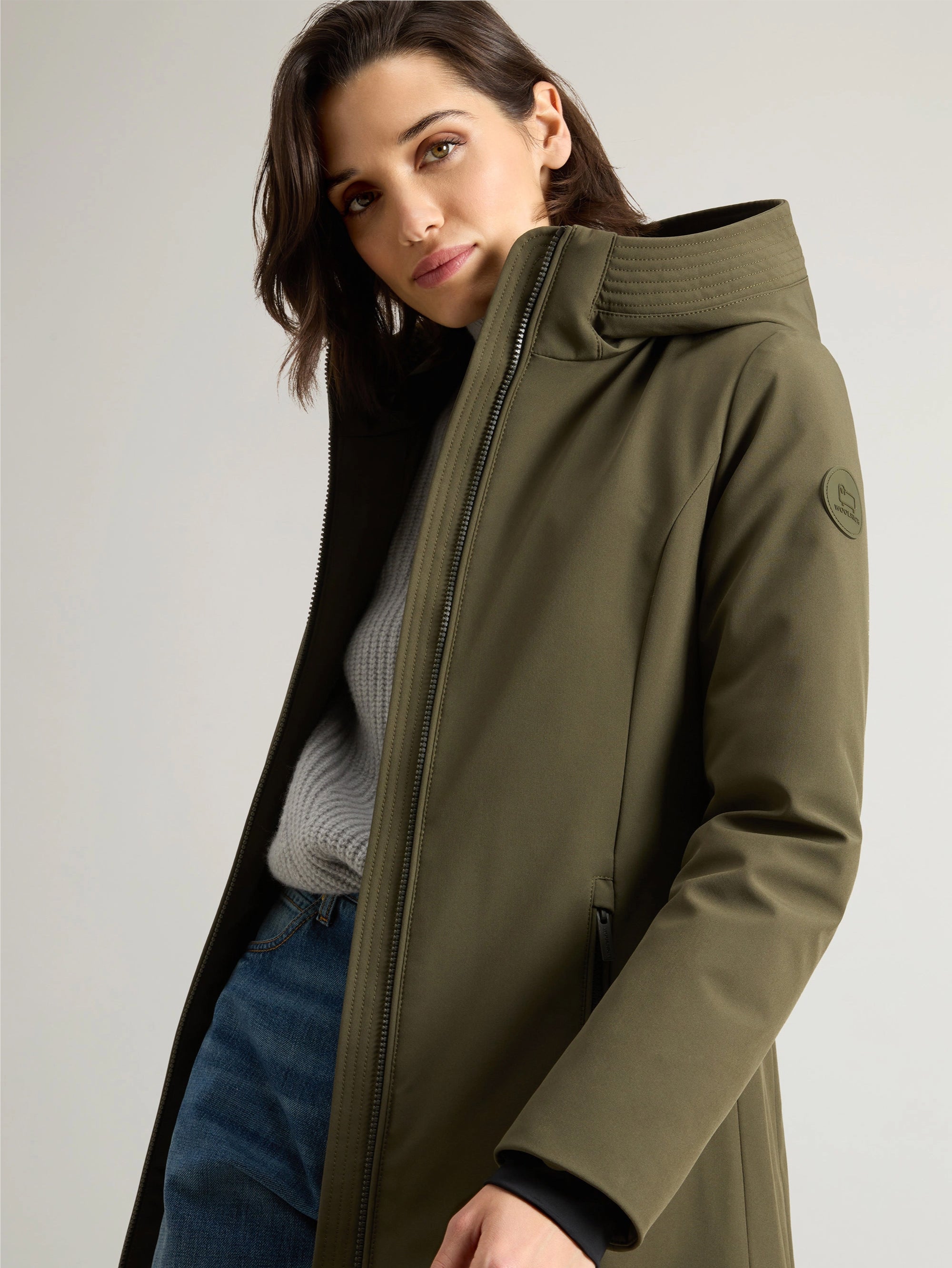 Windproof Parka with Hood Firth Green