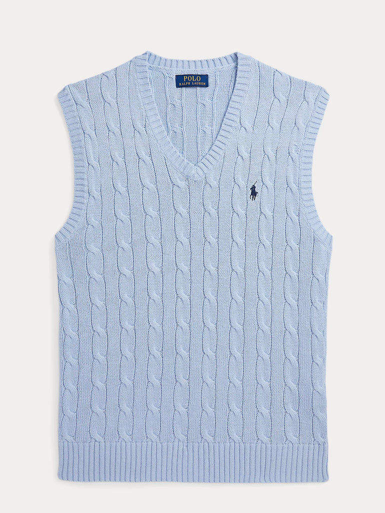 Light Blue Cable Knit Vest – TRYME Shop