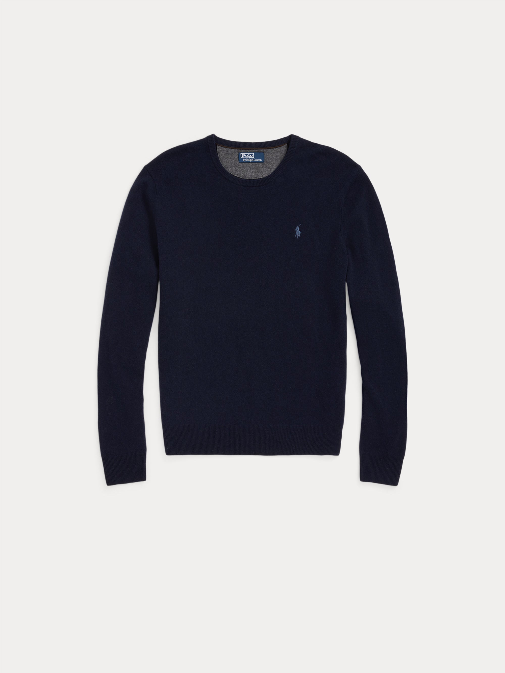 Blue Wool Crew Neck Sweater