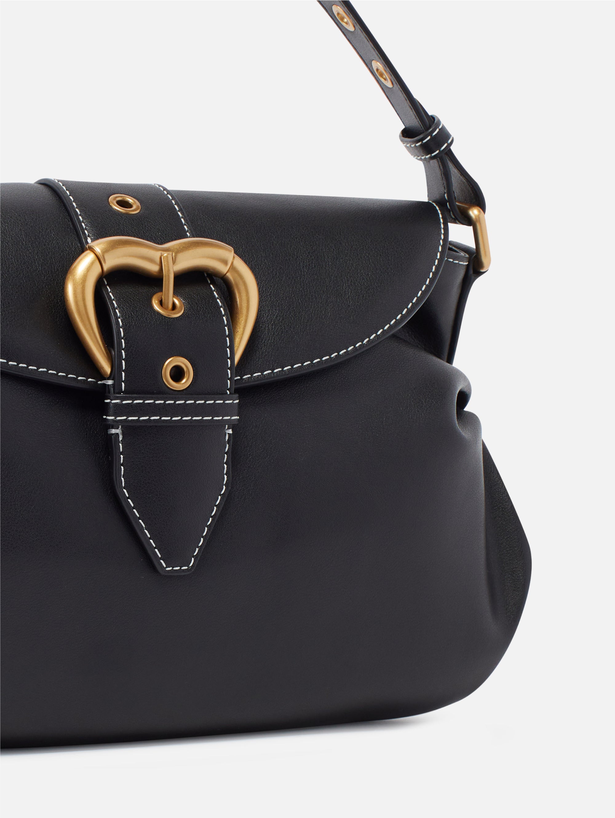 Borsa in Pelle Crystal Nero/Oro