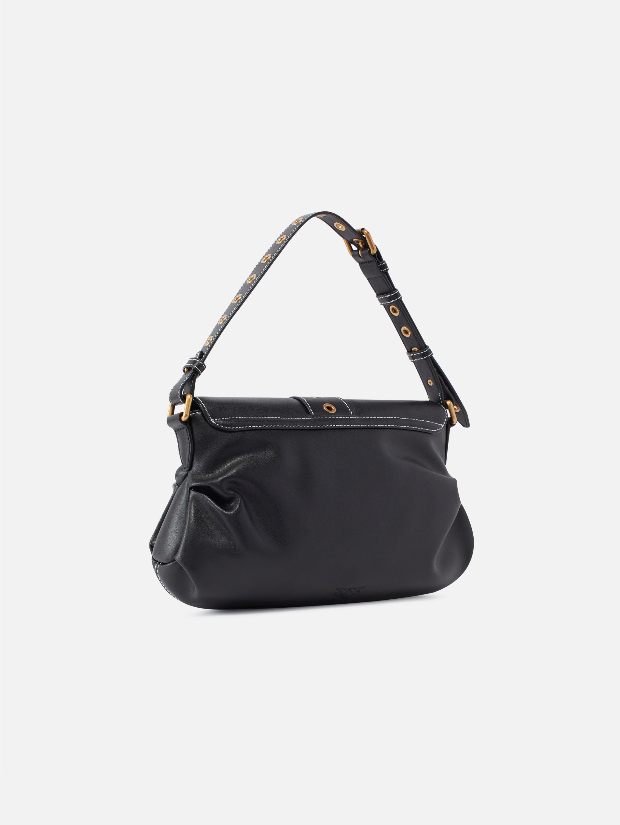 Borsa in Pelle Crystal Nero/Oro