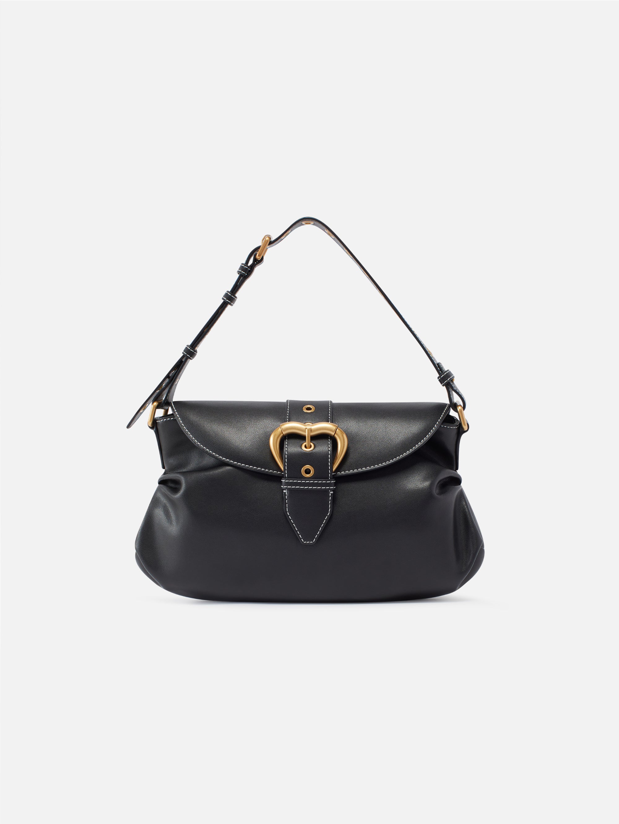 PINKO-Borsa in Pelle Crystal Nero/Oro-TRYME Shop