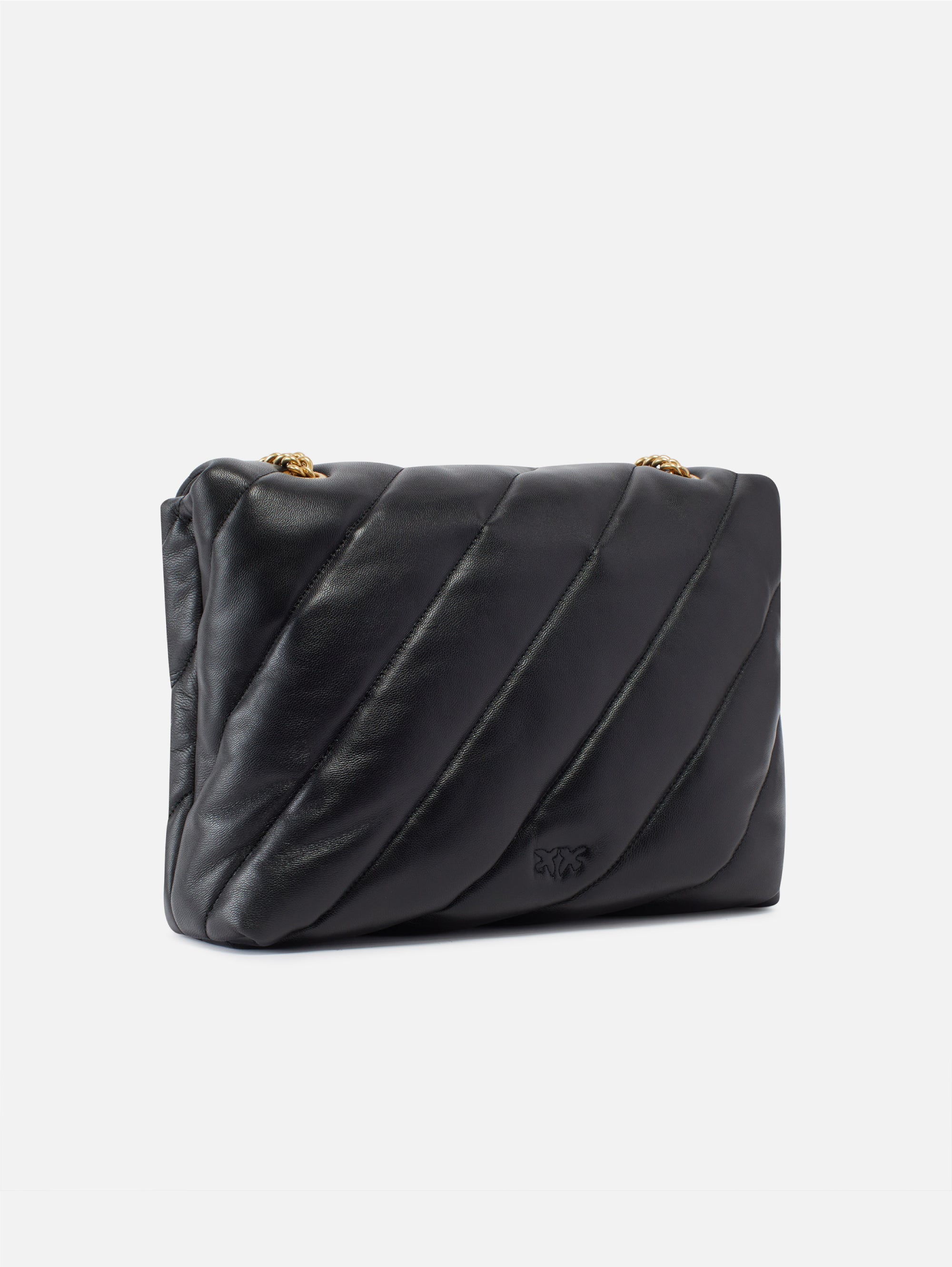 Borsa Big Love Maxi in Nappa Nero/Oro