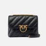 PINKO-Borsa Big Love Maxi in Nappa Nero/Oro-TRYME Shop