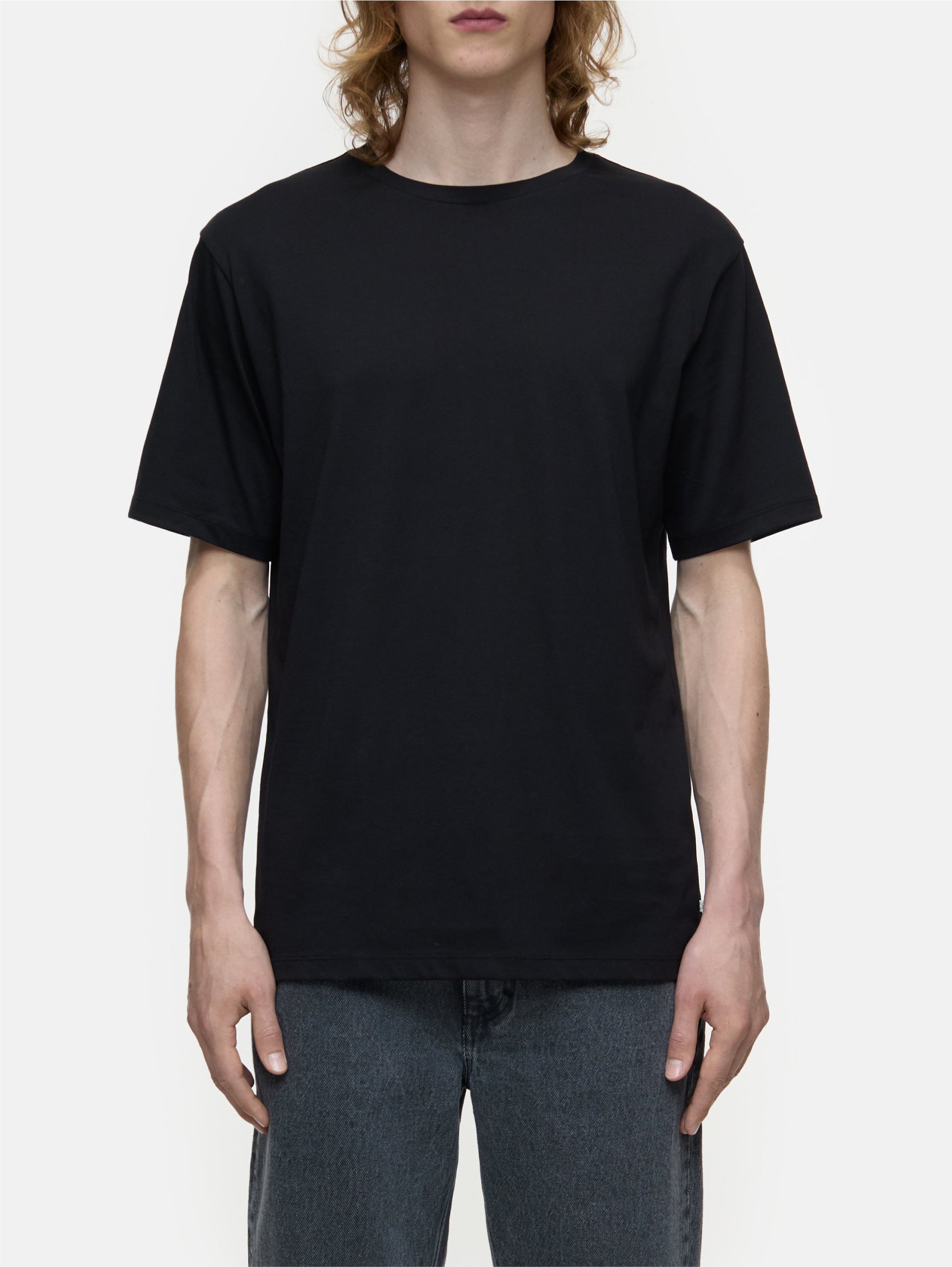 CLOSED-T-shirt Girocollo in Jersey Nero-TRYME Shop