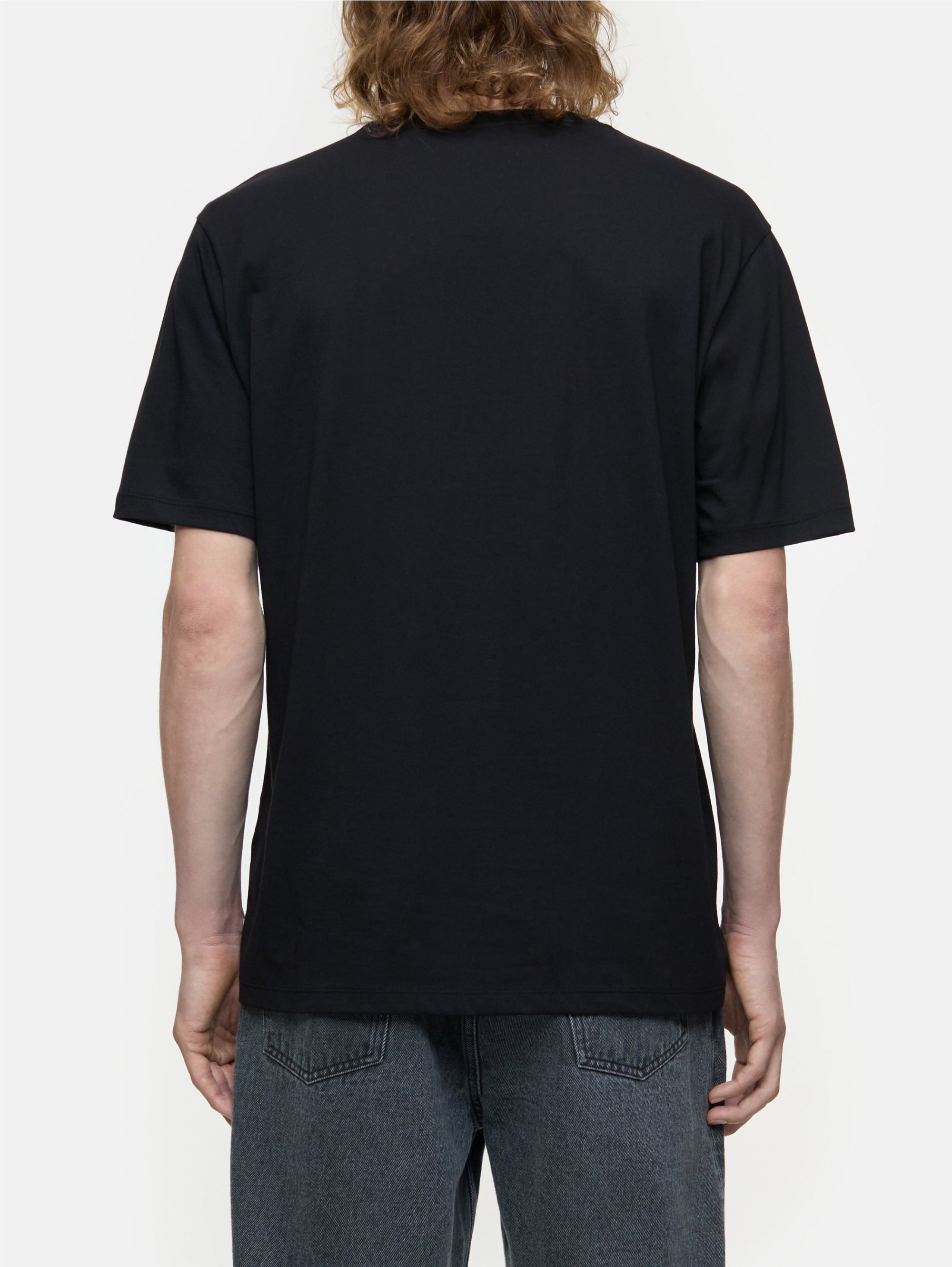 Black Jersey Crew Neck T-shirt