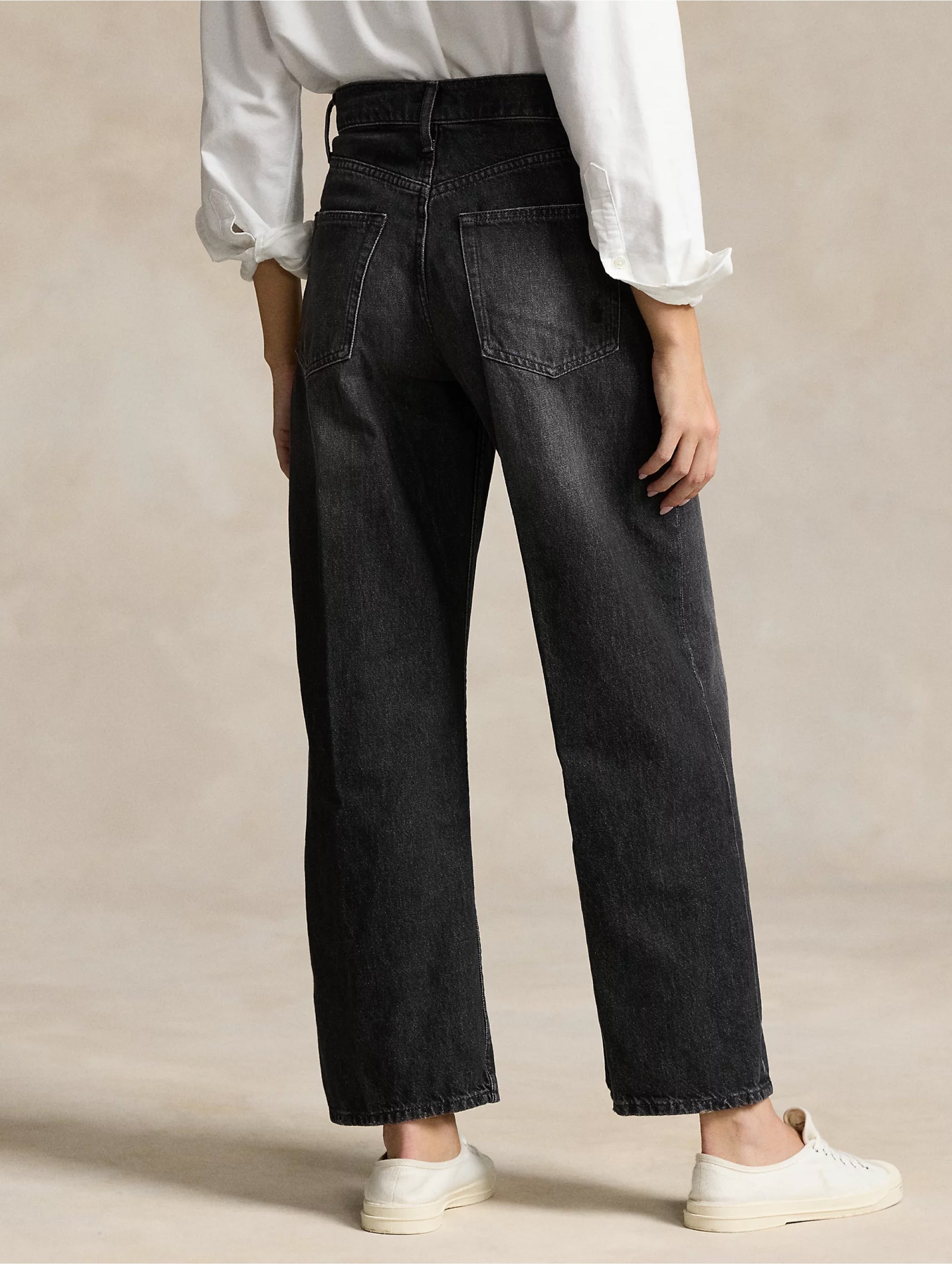 Jeans in Cotone Egiziano Cropped Grigio