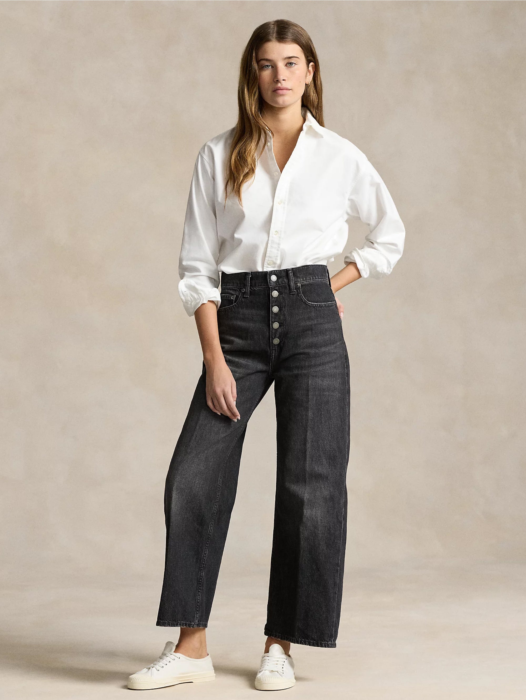 Jeans in Cotone Egiziano Cropped Grigio