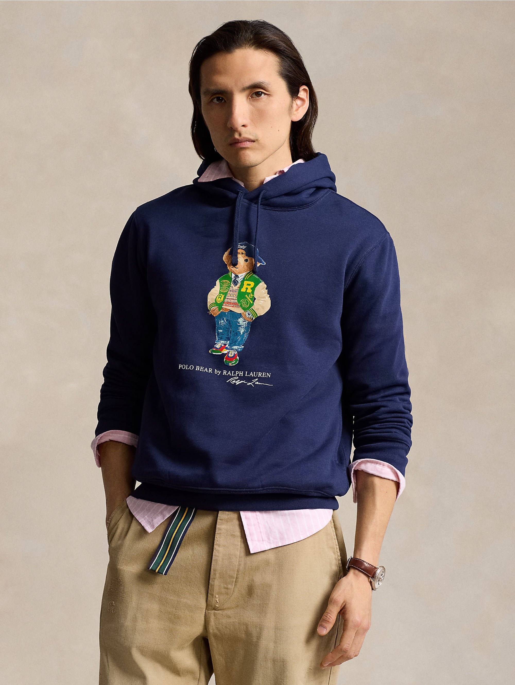 RALPH LAUREN-Felpa Polo Bear con Cappuccio Blu-TRYME Shop