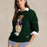 RALPH LAUREN-Maglia Polo Bear in Lana e Cashmere Verde-TRYME Shop