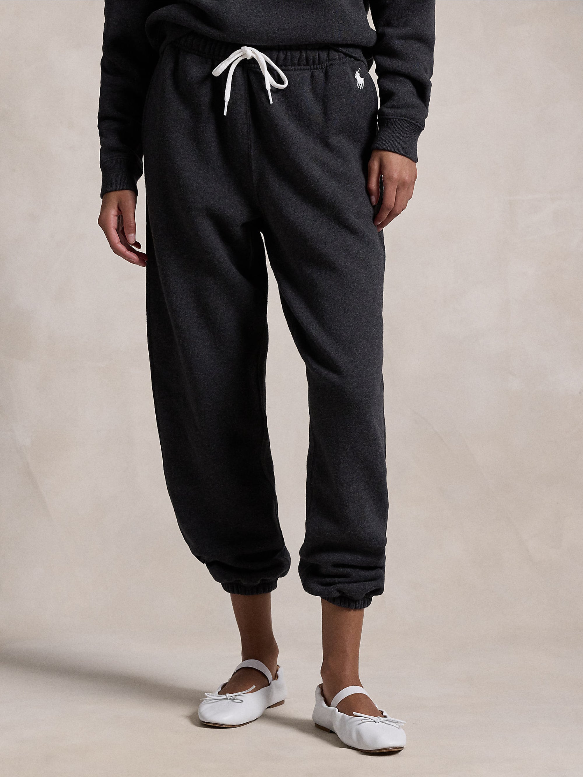 RALPH LAUREN-Pantaloni da Jogging con Elastico Nero-TRYME Shop