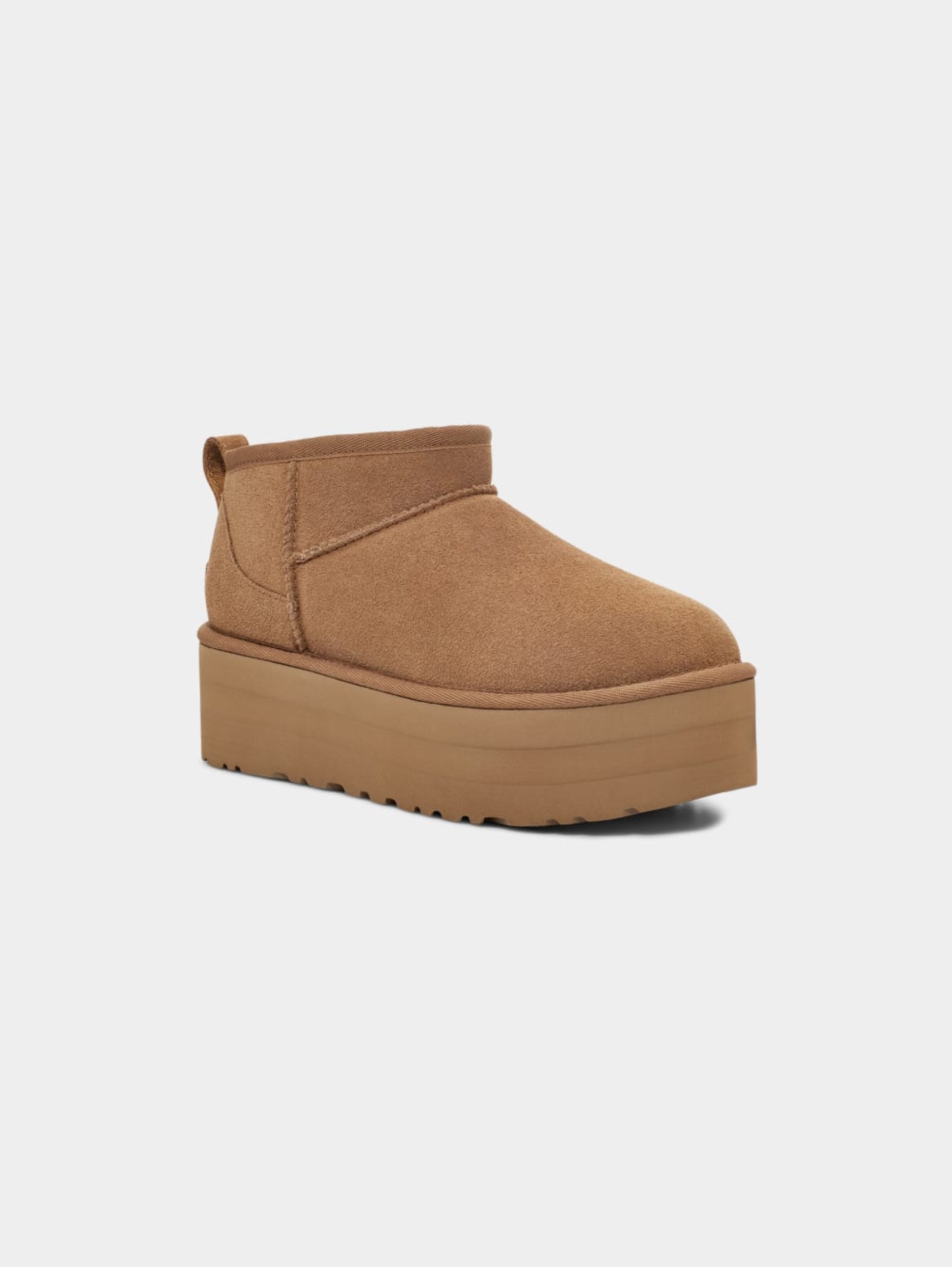 Chestnut Ultra Mini Platform Ankle Boots