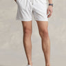 RALPH LAUREN-Boxer da Mare Tinta Unita Traveler Bianco-TRYME Shop