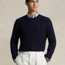 RALPH LAUREN-Maglia in Cotone a Trecce Blu-TRYME Shop