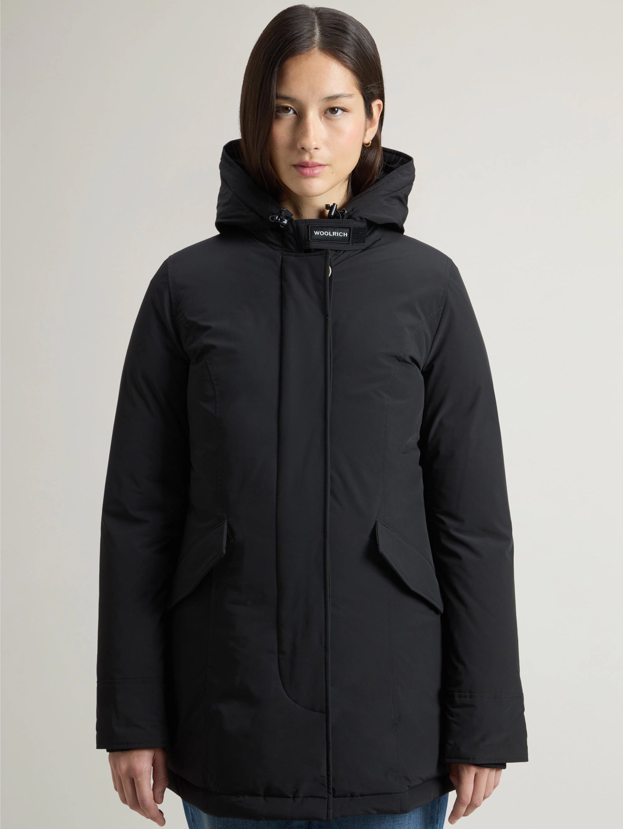 Luxury Parka Jacket with Black Fur