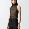 PINKO-Top in Tulle con Strass Nero-TRYME Shop