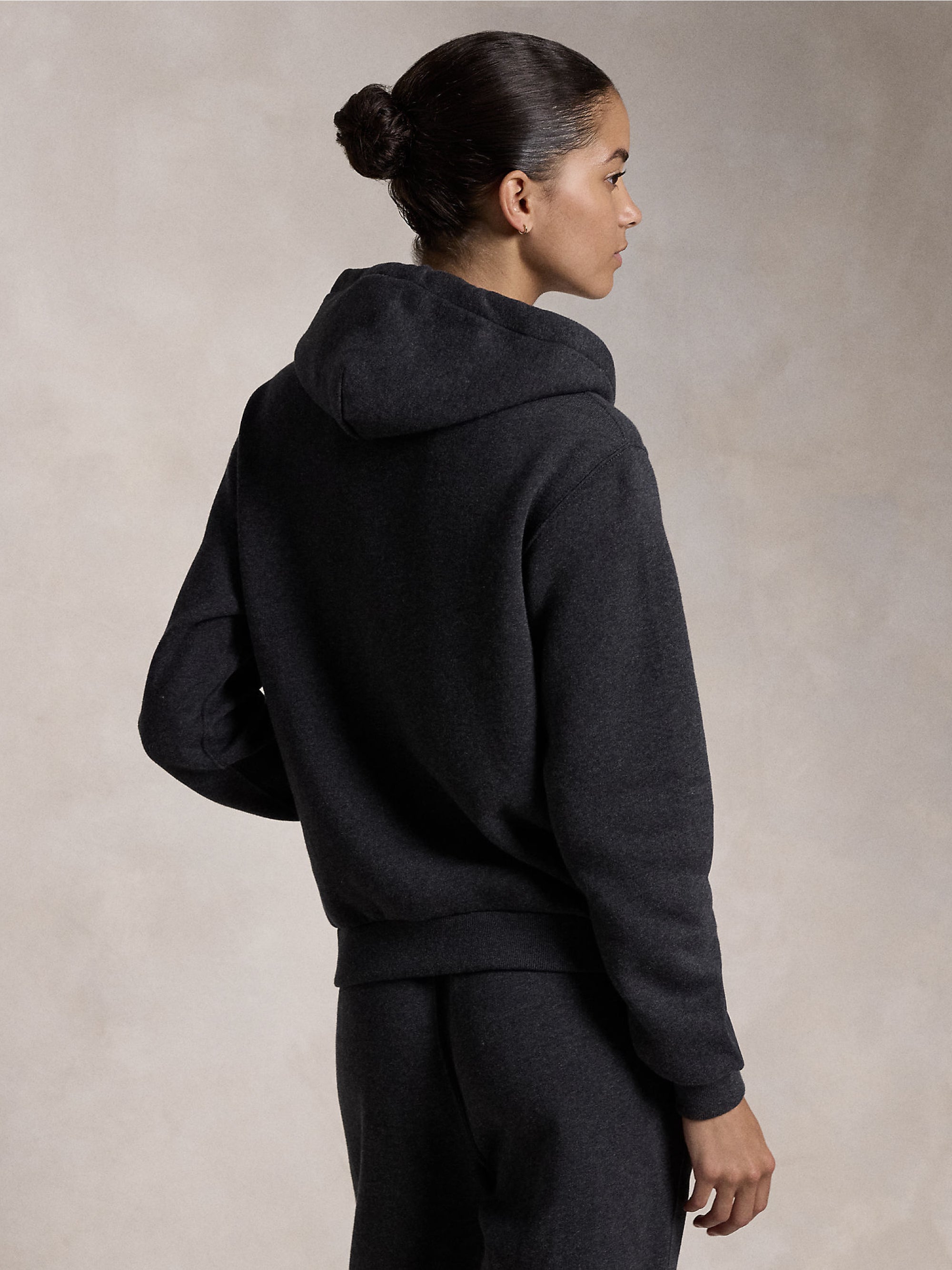 Felpa con Cappuccio Full Zip Nero