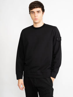 Crew neck stone island on sale black