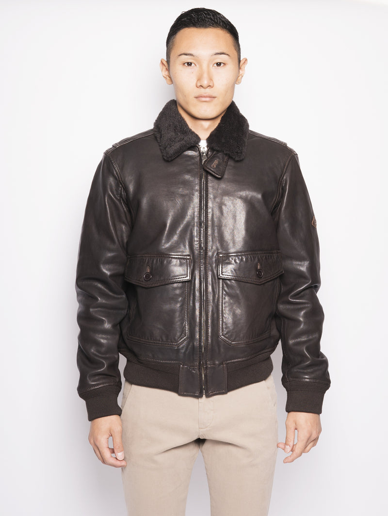 ROY ROGERS - Bomber with Shearling Collar – TRYME Shop