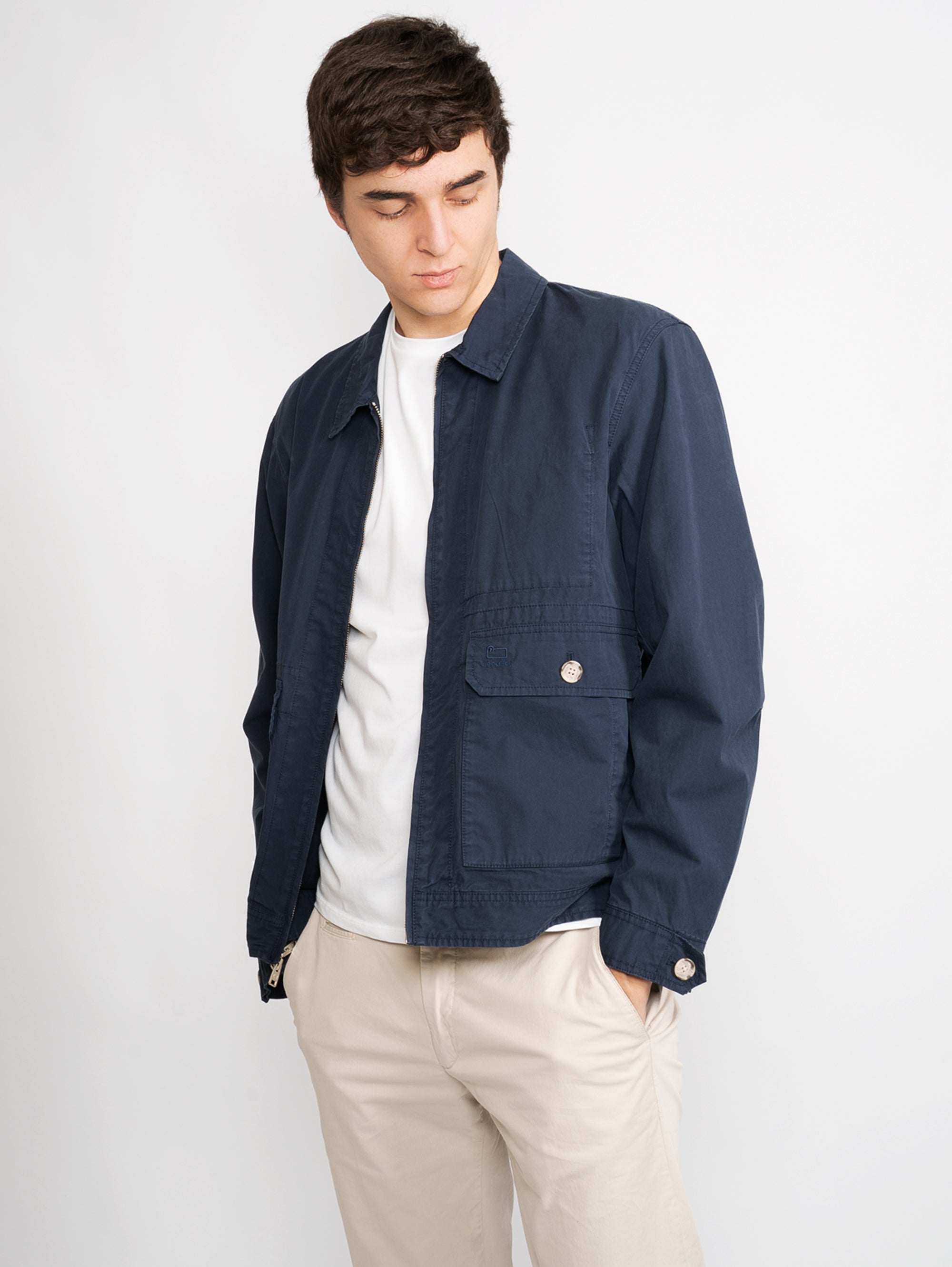WOOLRICH - Blue Cape Dyed Jacket – TRYME Shop