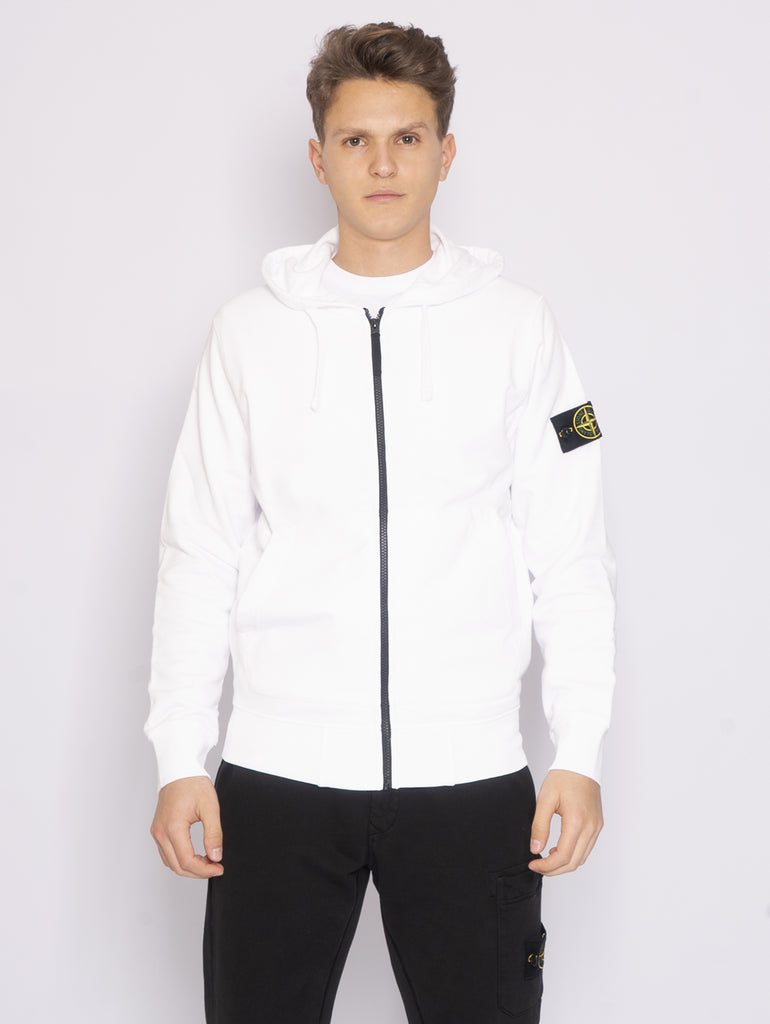 Stone island hoodie white hot sale