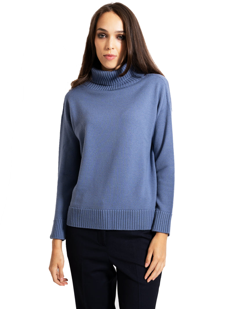 Max Mara | Woman - Wool and cashmere monogram pullover - Light Blue - Size L