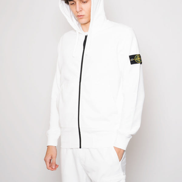 White stone island online hoodie