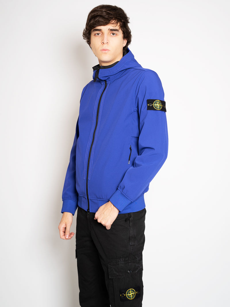 Blue stone island shop soft shell jacket