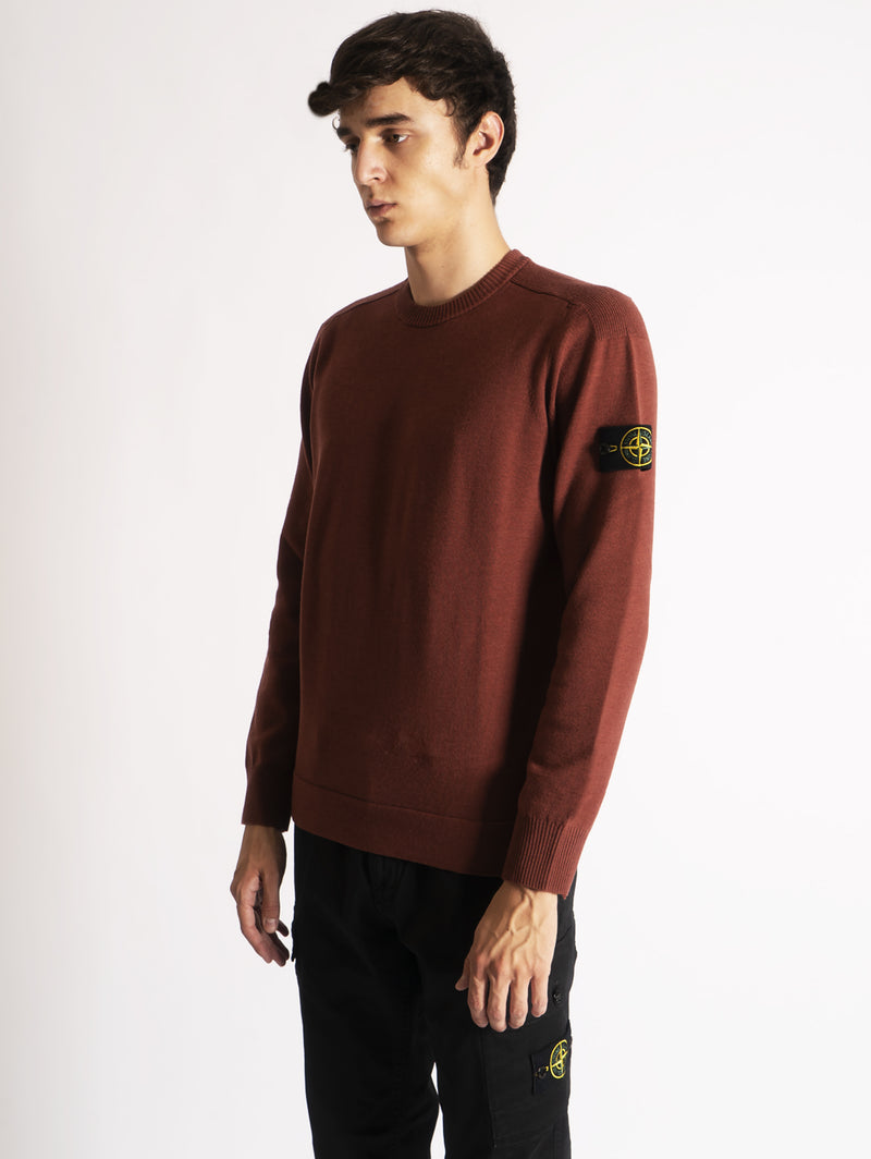 Stone island red outlet crew neck