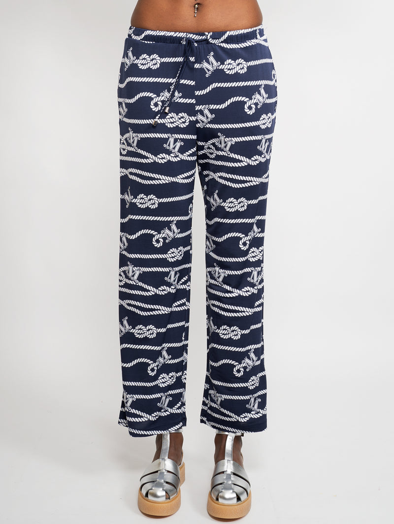 MAX MARA LEISURE - Blue Printed Viscose Pants – TRYME Shop