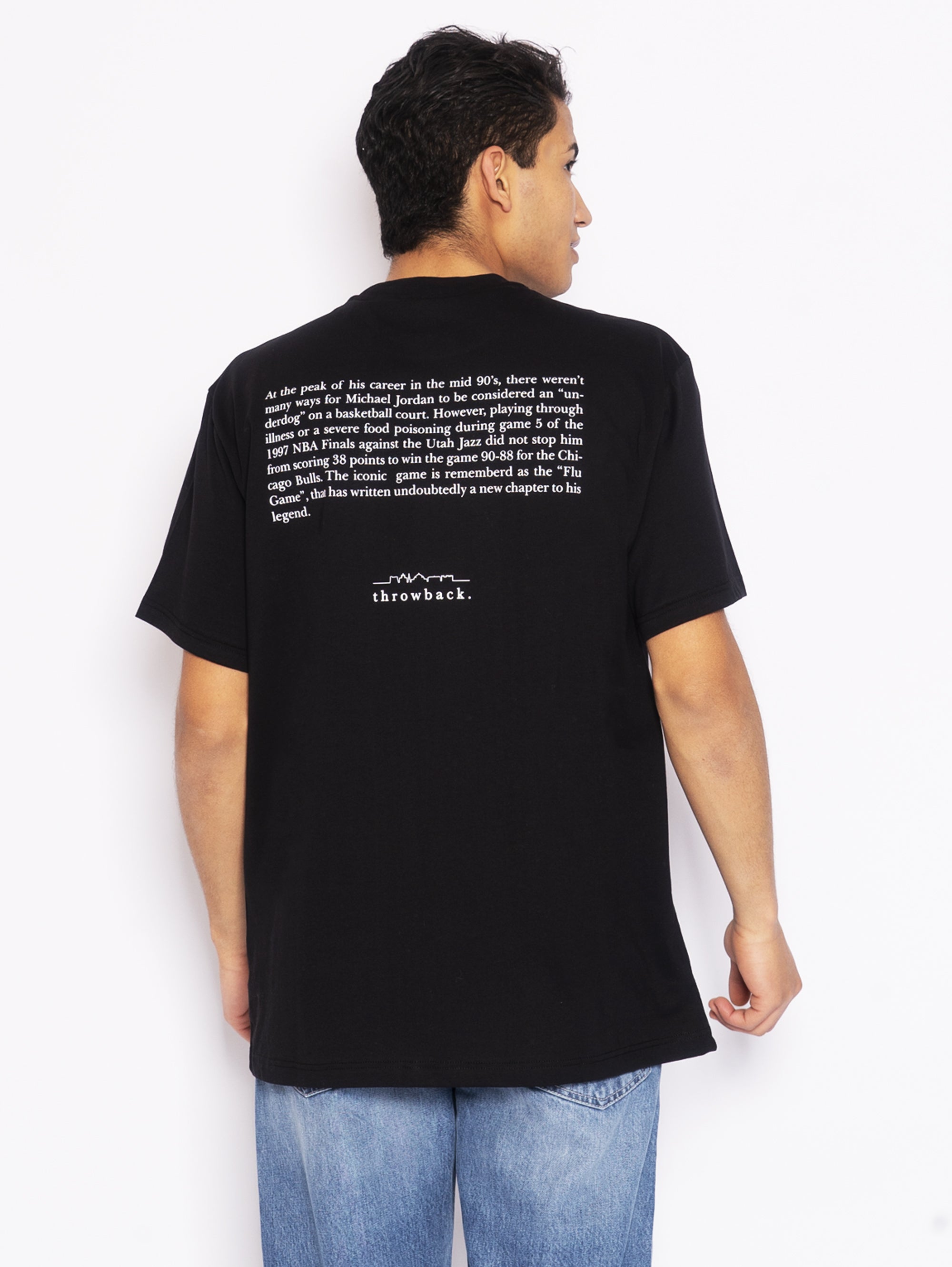 THROWBACK - T-Shirt with Michael Jordan print Black – TRYME Shop