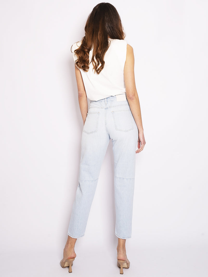 Relaxed Fit Jeans with Light Blue Tears – TRYME Shop