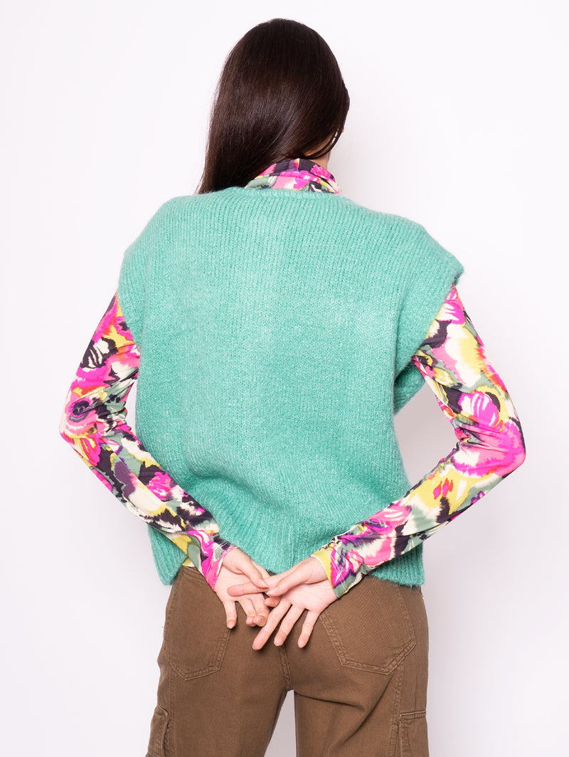 ESSENTIEL ANTWERP - Cardigan con Bottoni gioiello Verde – TRYME Shop