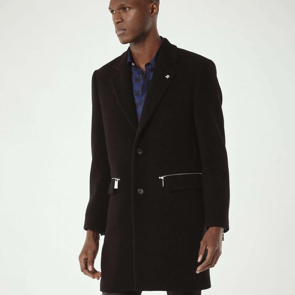 JOHN RICHMOND - Black Back Zip Coat – TRYME Shop